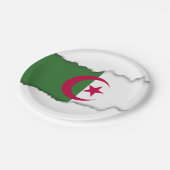 Algerijnse vlag papieren bordje (Gekanteld)