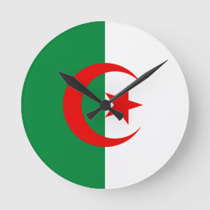 Algerijnse vlag ronde klok