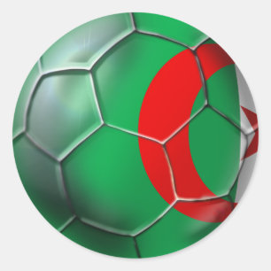 Algerijnse vlaggeschenken van het Algerijnse voetb Ronde Sticker