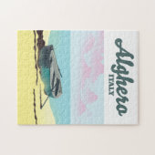 Alghero Italië vintage reisposter Legpuzzel (Horizontaal)