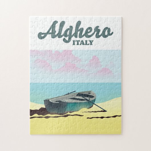 Alghero Italië vintage reisposter Legpuzzel (Verticaal)