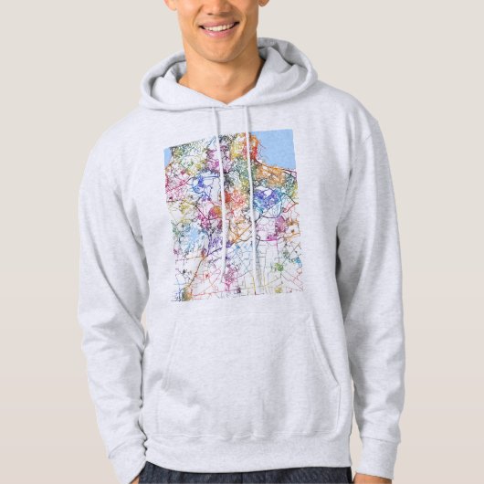 Algiers Algeria City Map Hoodie (Voorkant)