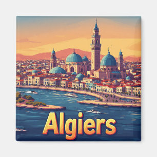 🧲 Algiers Algerije Reis Souvenir 🌍 Magneet