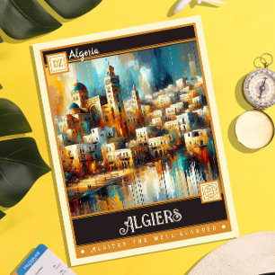 Algiers, Algerije    schilderij Briefkaart
