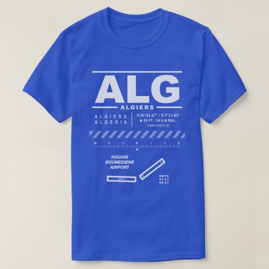 Algiers Houari Boumediene Airport ALG T-shirt (Design voorkant)