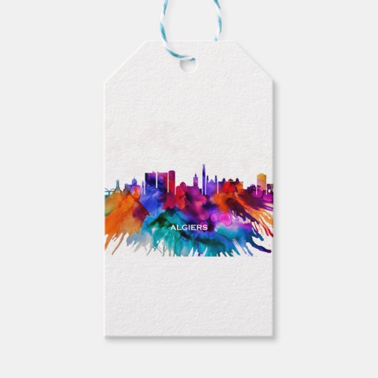 Algiers Skyline Cadeaulabel (Voorkant)