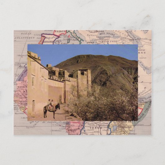 Algiers, stad Walls, Zuid-Marokko Briefkaart (Voorkant)