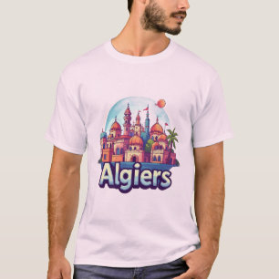 Algiers stadsgezicht met historische koepels t-shirt