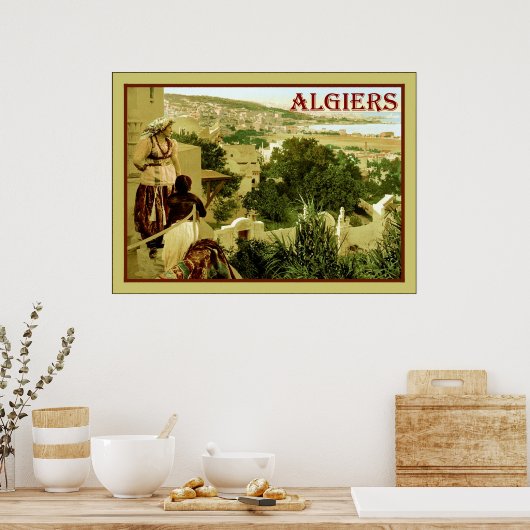 Algiers ~ Vintage Travel Poster (Keuken)