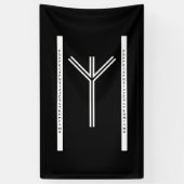 Algiz BW-banner Spandoek (Verticaal)