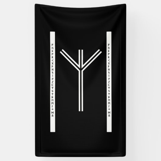 Algiz BW-banner Spandoek (Verticaal)