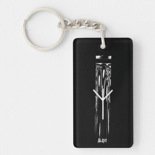 ☼ Algiz - de Rune of Protection ☼ Sleutelhanger (Voorkant)
