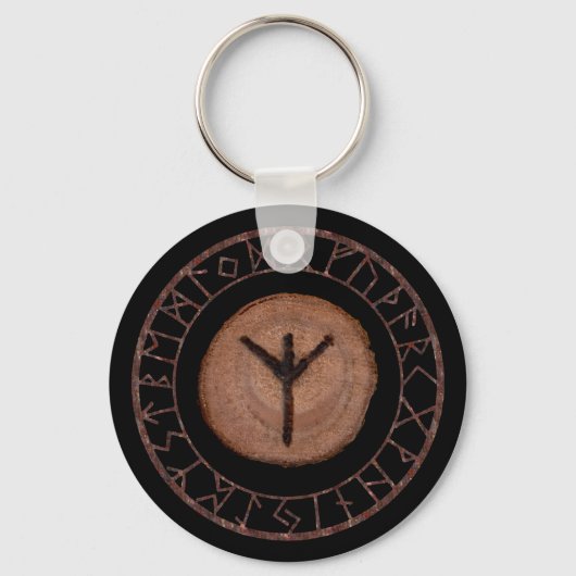 Algiz - Elder Futhark rune Sleutelhanger (Voorkant)
