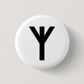 Algiz Ronde Button 3,2 Cm (Voorkant)