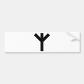 algiz rune bumpersticker (Voorkant)