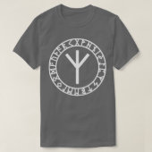 Algiz Rune Connection met Asgard Protection Symbo T-shirt (Design voorkant)