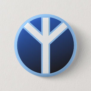 Algiz Rune Ronde Button 5,7 Cm