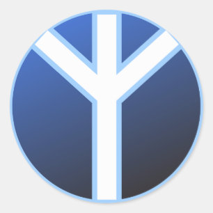 Algiz Rune Ronde Sticker