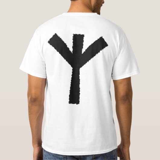 'Algiz' Viking Protection Rune Shirt (groot) (Achterkant)