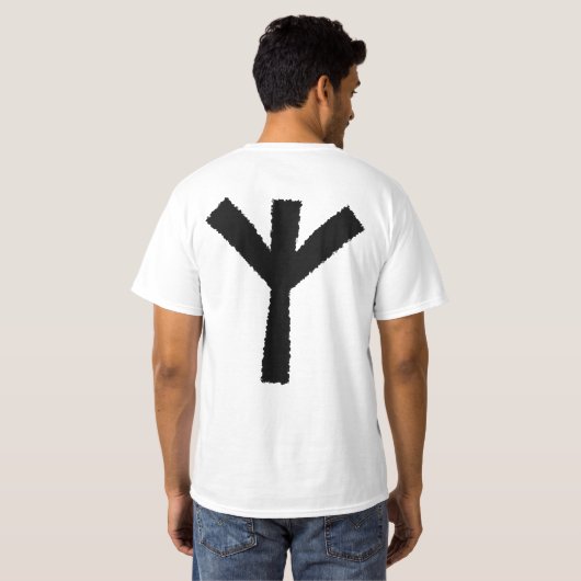 'Algiz' Viking Protection Rune Shirt (groot) (Achterkant volledig)