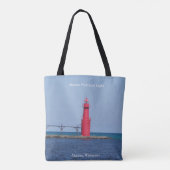 Algoma Pierhead Light over de canvas tas (Achterkant)