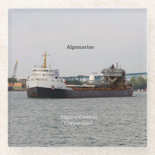 Algomarineglas onderzetter (Voorkant)