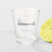 Algomarineglas Shot Glas (Achterkant)