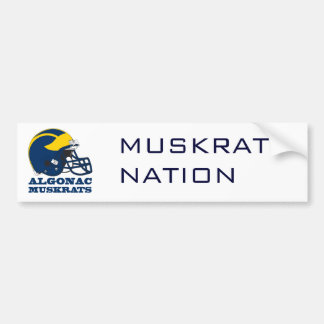 Algonac Muskrats Helmet.ai Bumpersticker