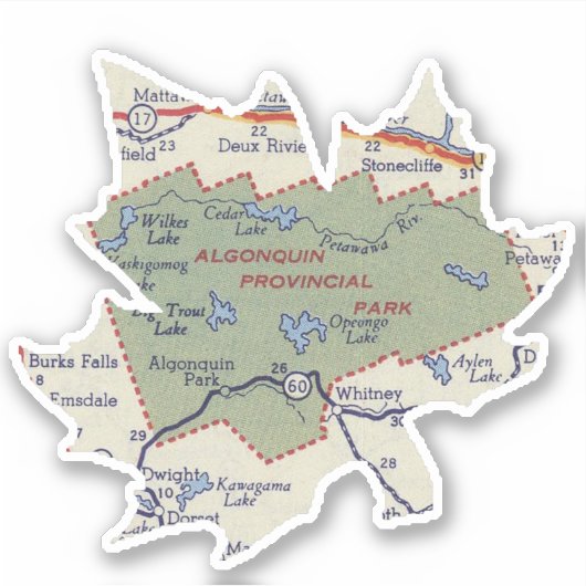 Algonoquin Provincial Park  Sticker (Voorkant)