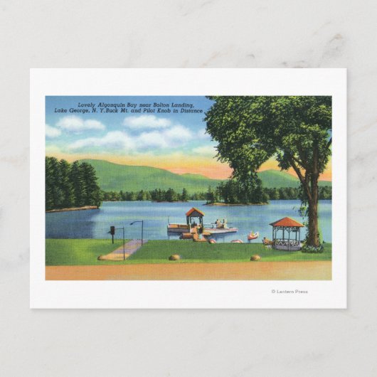 Algonquin Bay Uitzicht van Buck Mt en Pilot Knob Briefkaart (Voorkant)