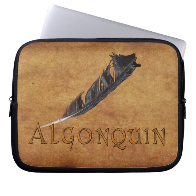 ALGONQUIN Native American Feather-laptophoes Laptop Sleeve (Voorkant)