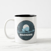 Algonquin Provinciaal Park Herten Tweekleurige Koffiemok (Links)