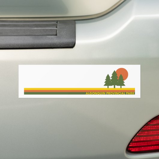 Algonquin Provincial Park Pine Trees Sun Bumpersticker (Op auto)