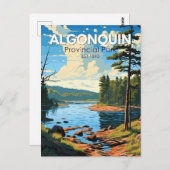 Algonquin Provincial Park Reizen Kunst Vintage Briefkaart (Voorkant / Achterkant)
