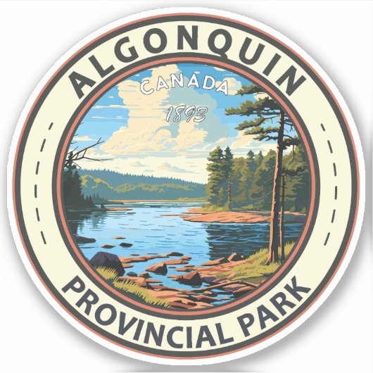 Algonquin Provincial Park Reizen Kunst Vintage Sticker (Voorkant)