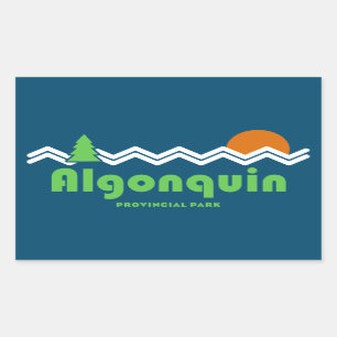 Algonquin Provincial Park Retro Rechthoekige Sticker