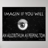 Algoritme als het Peeping Tom Cartoon Poster (Voorkant)