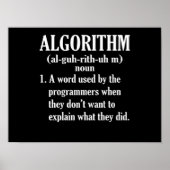 Algoritme Definition Computer Programming Poster (Voorkant)