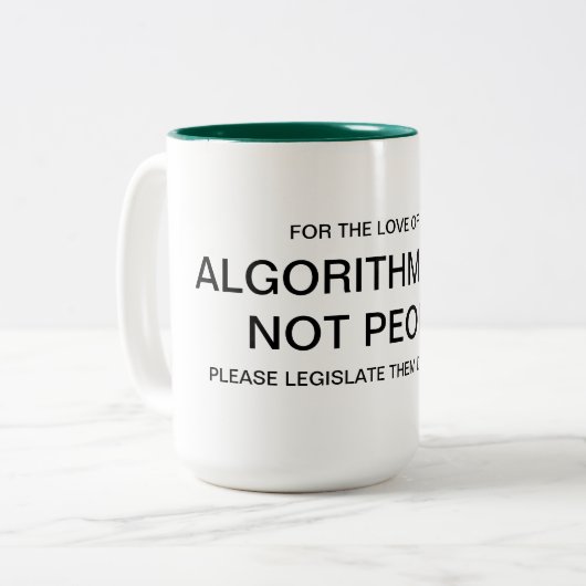 ALGORITMEN ZIJN GEEN MENSEN MOK (Voorkant links)