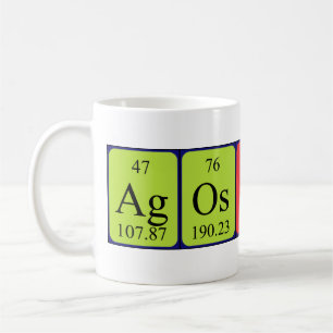 Algoston nom de table périodique mug