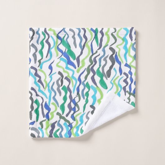 Algues bleues et vertes (Gant de toilette)