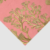 Algues dorées sur papier de soie corail (Détail)