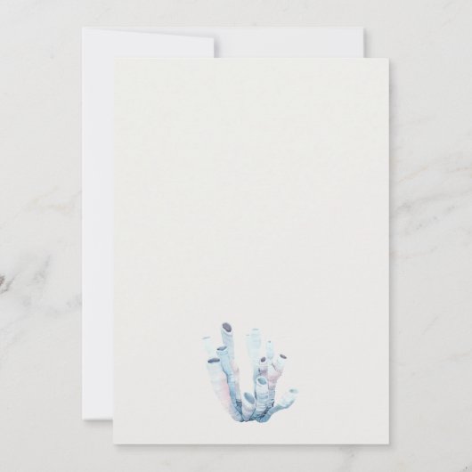 Algues Sous-Marines Enregistrer La Carte Date (Dos)