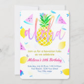 alha-script voor tropische verjaardagen kaart (Voorkant)