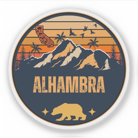 Alhambra, Californië Sticker (Voorkant)
