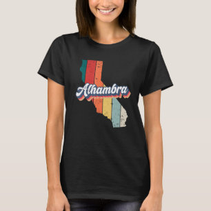 Alhambra City Retro  Hometown California T-shirt