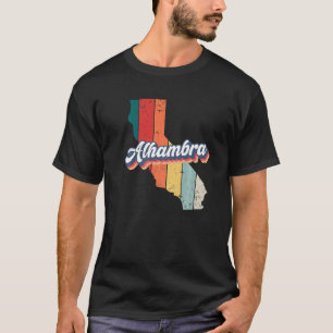 Alhambra City Retro  Hometown California T-shirt