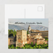 Alhambra, Granada, Andalusië, Spanje Briefkaart (Voorkant / Achterkant)