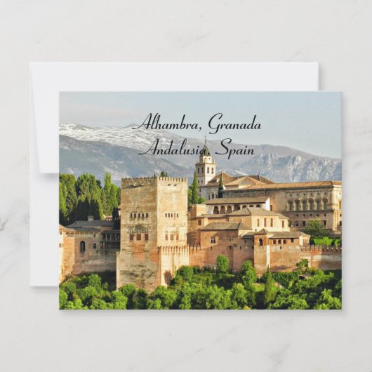 Alhambra, Granada, Andalusië, Spanje Feestdagenkaart (Voorkant)