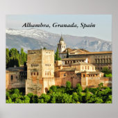 Alhambra, Granada, Andalusië, Spanje Poster (Voorkant)